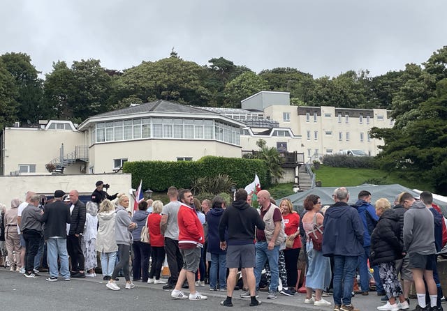 Migrant protest - Llanelli