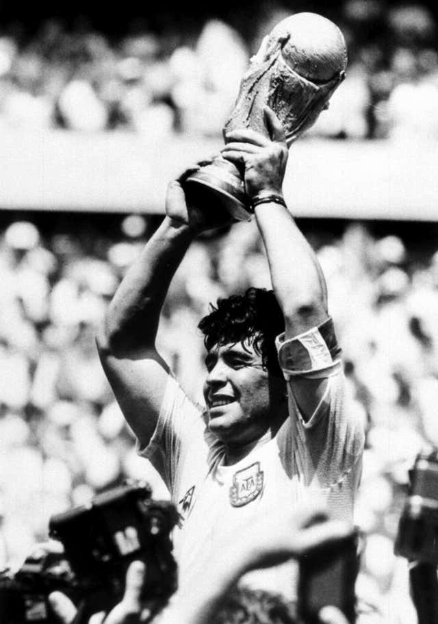 Diego Maradona captained Argentina to World Cup glory in 1986