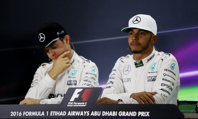 Nico Rosberg and Lewis Hamilton in 2016 