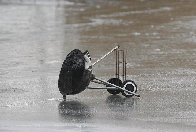 An abandoned barbecue