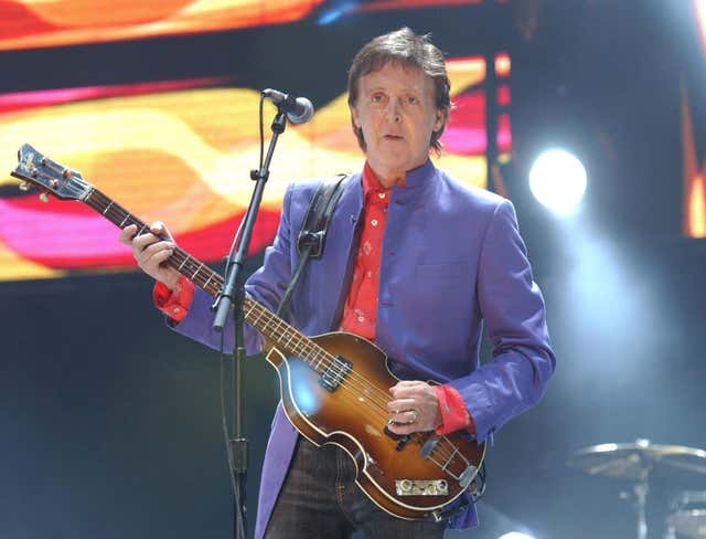 Sir Paul McCartney during the Glastonbury Festival in 2004