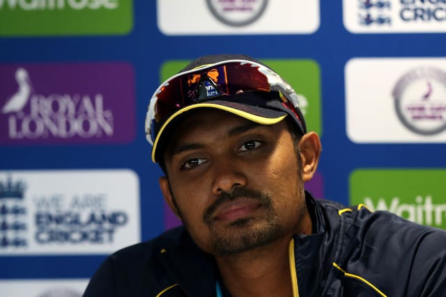 Sri Lanka’s Danushka Gunathilaka during a press conference at Edgbaston, Birmingham