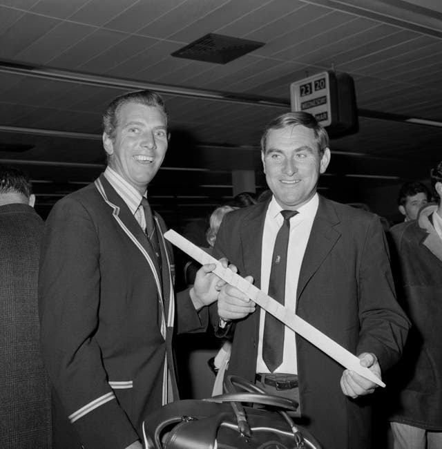 Ray Illingworth (right), with spinner Don Wilson 