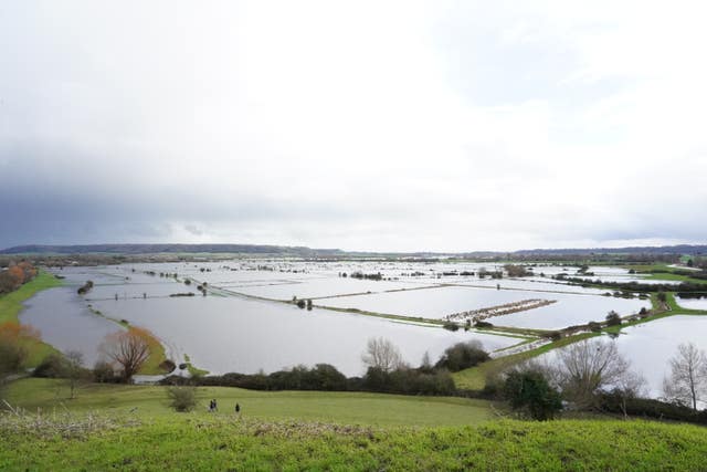 Floodwater in Burrowbridge, Somerset