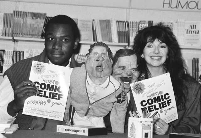 Kate Bush and Lenny Henry