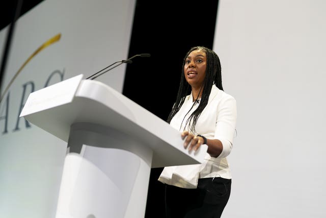 Conservative leader Kemi Badenoch at the Alliance for Responsible Citizenship conference on Monday