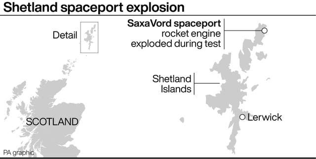 Graphic locates SaxaVord spaceport in Shetland