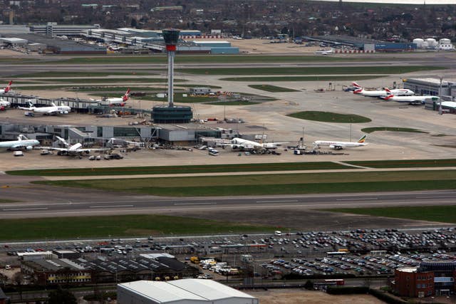 An aerial view of Heathrow airport