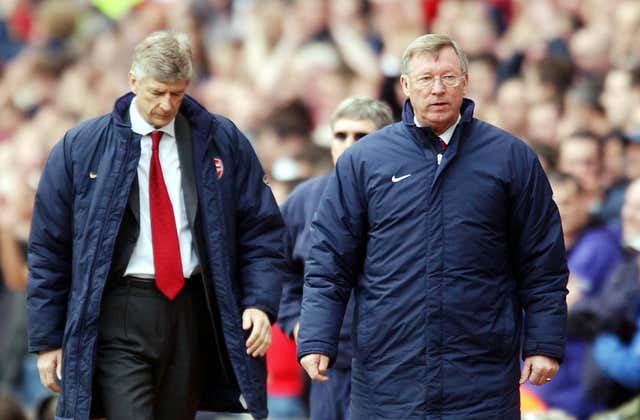 Arsene Wenger, left, and Sir Alex Ferguson