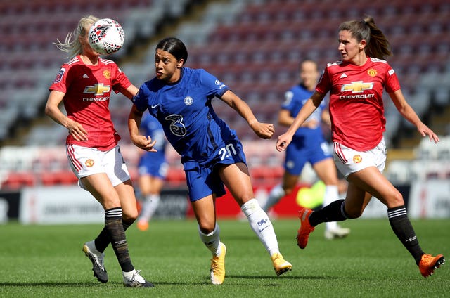 Manchester United v Chelsea – FA Women’s Super League – Leigh Sports Village Stadium