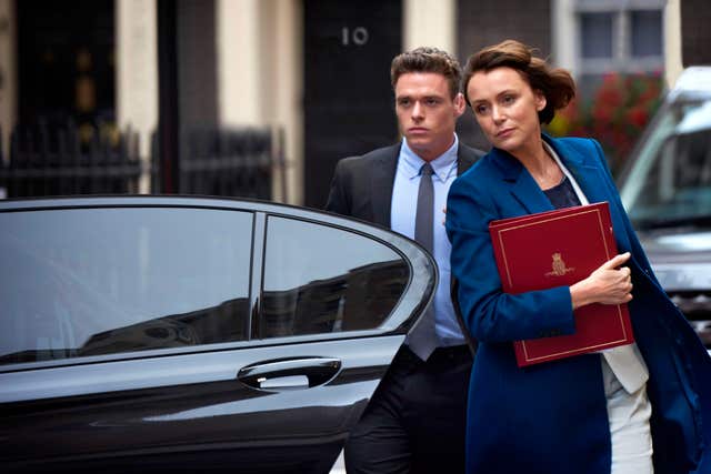 Richard Madden as David Budd and Keeley Hawes as Julia Montague