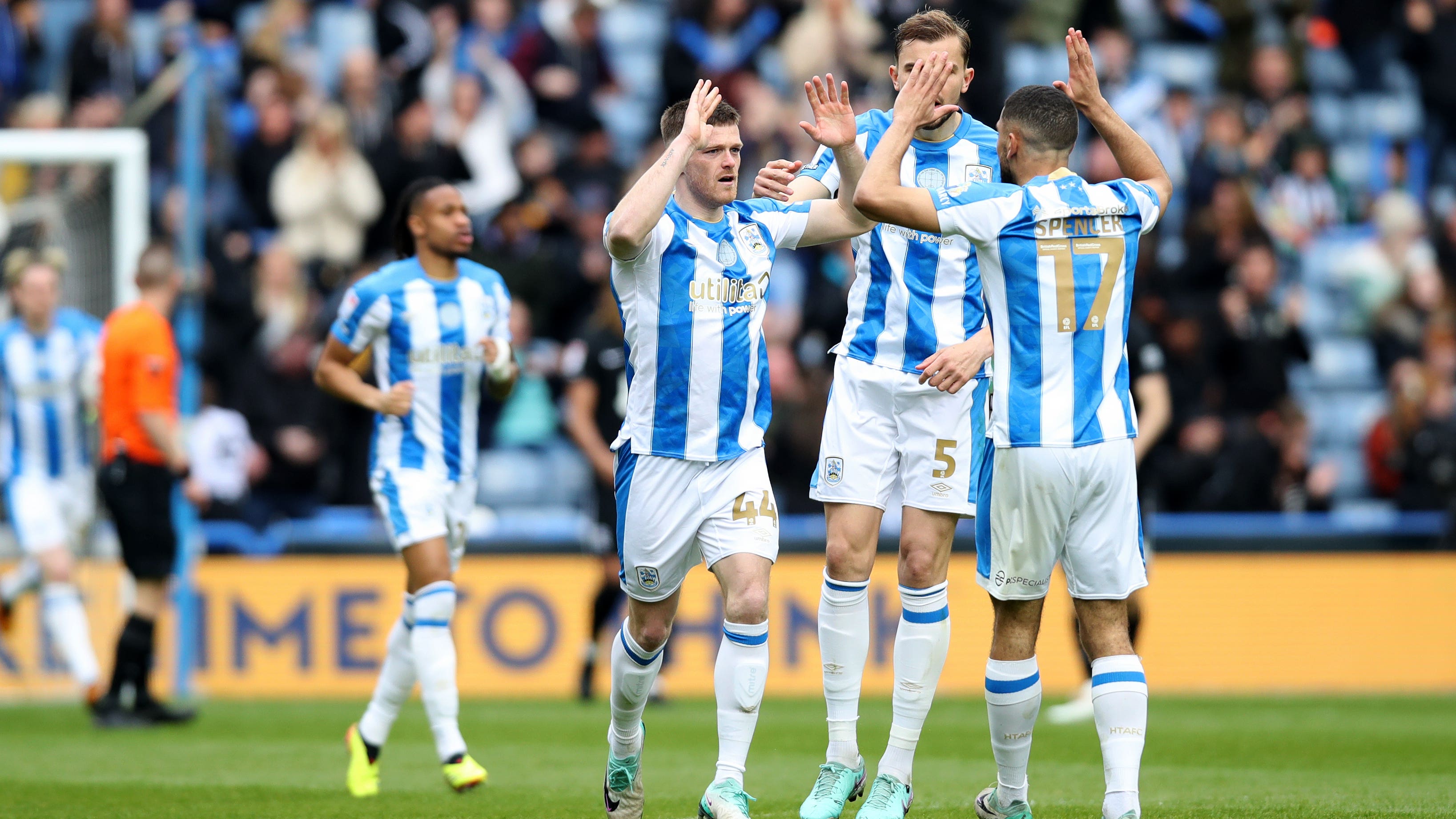 Rhys Healey celebrates his equaliser (Jess Hornby/PA)