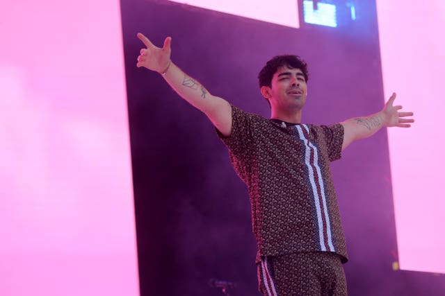 Joe Jonas performs on stage