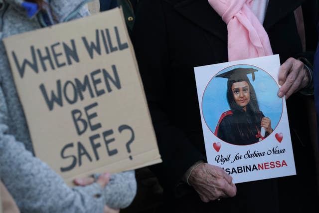 A vigil was held for Sabina Nessa at Eastbourne Pier in East Sussex