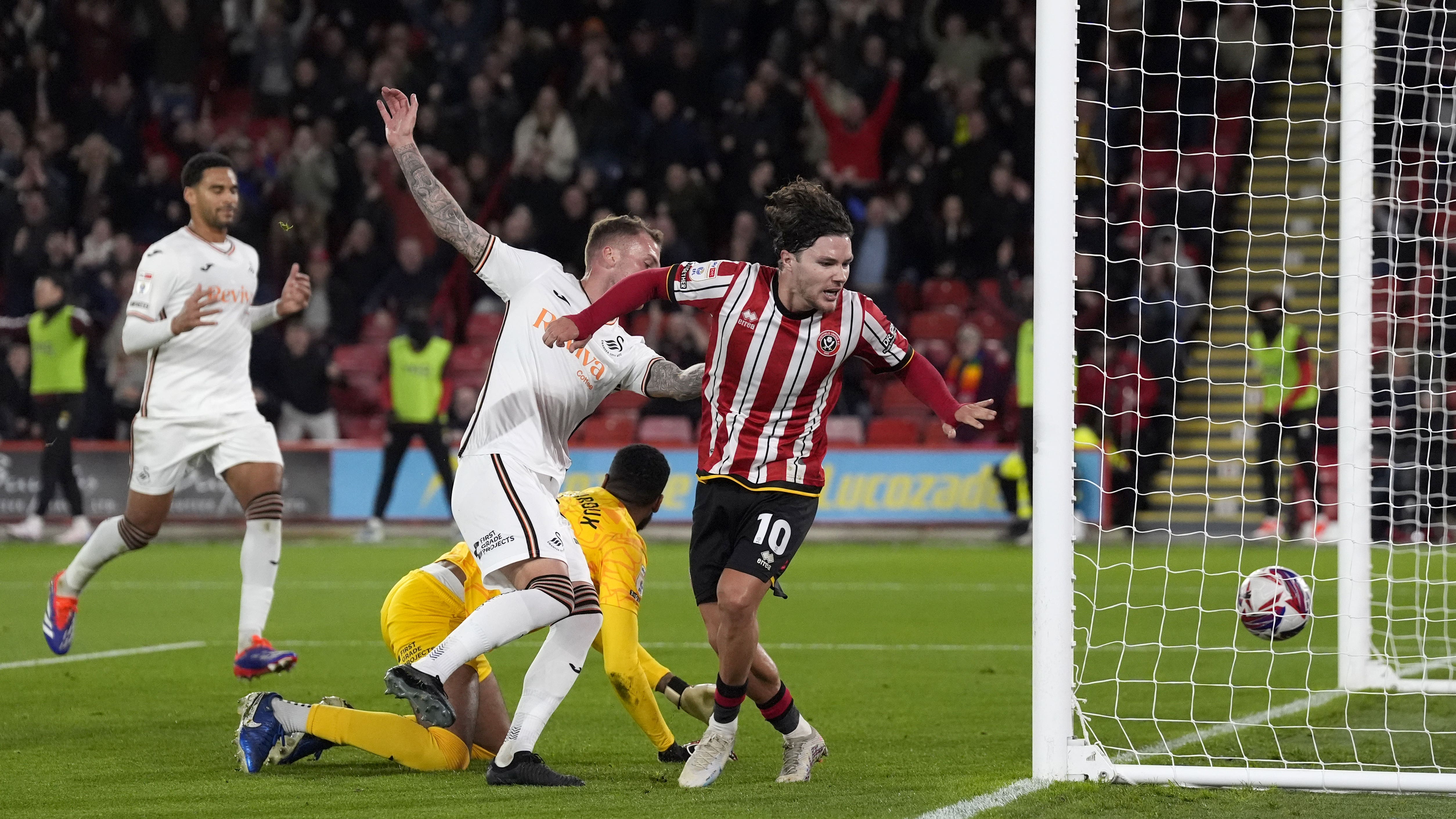 Josh Tymon scores an own goal to gift Sheffield United the points (Danny Lawson/PA)