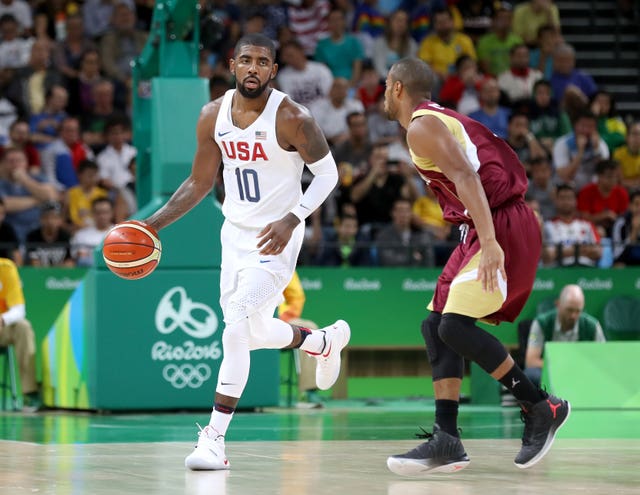 Kyrie Irving, left, won gold with the United States at the 2016 Olympic Games