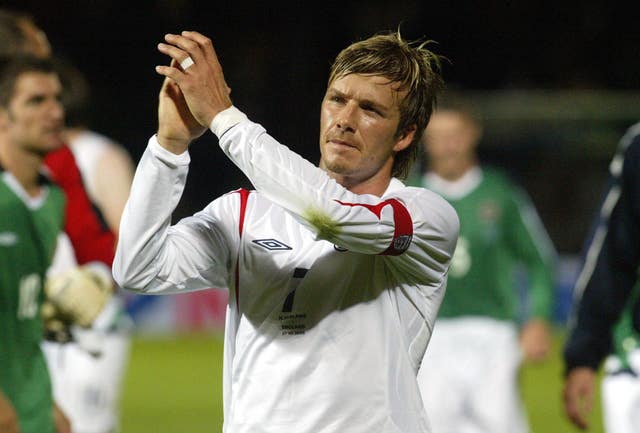 Beckham represented England 115 times including three World Cups