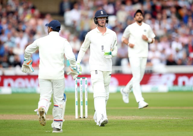 Keaton Jennings, pictured, was dismissed a ball after Alastair Cook was out