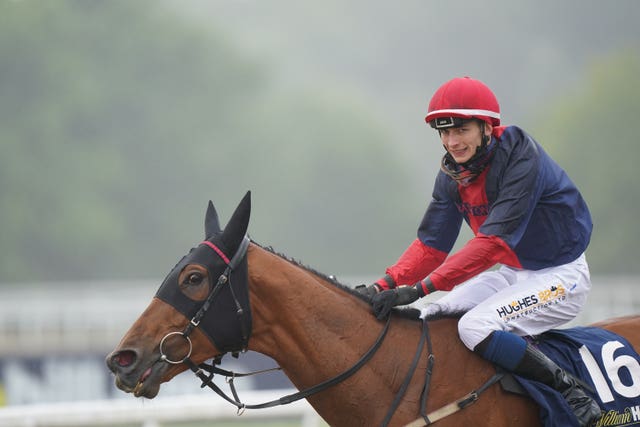 Ben Robinson and Nicholas T after winning the Northumberland Plate 