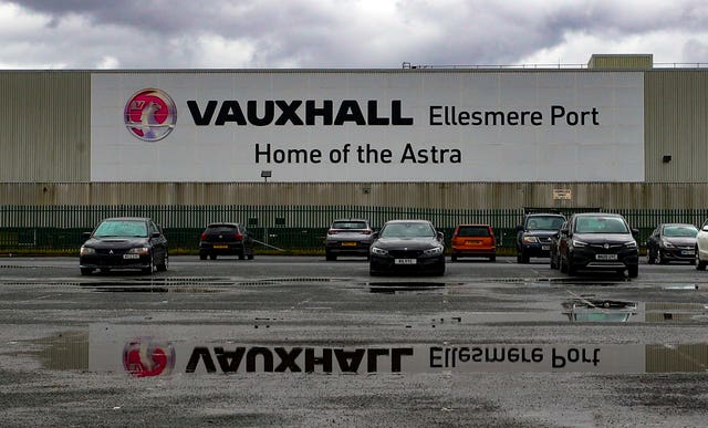 Vauxhall car plant in Ellesmere Port