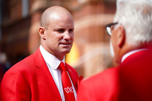 Sir Andrew Strauss, left, will take over as England men's director of cricket on a temporary basis