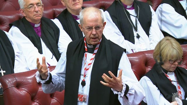 Justin Welby speaking in the House of Lords