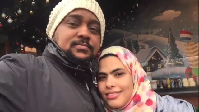 Rania Ibrahim with husband Hassan Awadh Hassan (Grenfell Tower inquiry/PA)