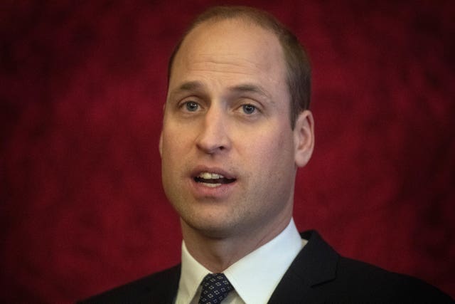 William spoke briefly about his grandfather after meeting people who have been vaccinated. Victoria Jones/PA Wire