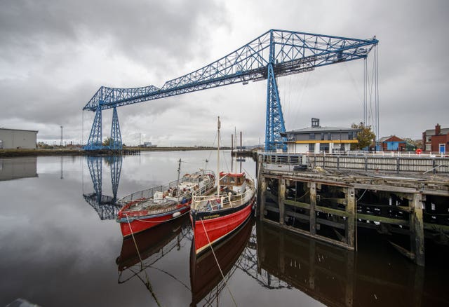 The Tees Transporter Bridge in Middlesbrough (Danny Lawson/PA)
