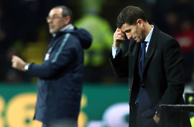 Javi Gracia, right, watched his side get beat at home 