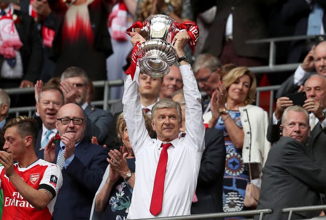 Wenger led Arsenal to seven FA Cup successes - including last season's win over Chelsea