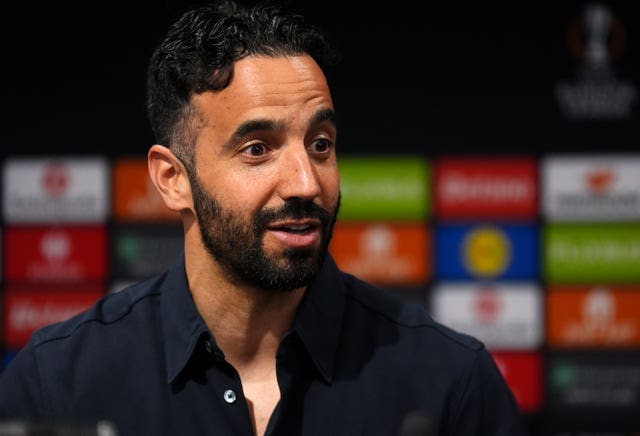 Manchester United manager Ruben Amorim during a press conference