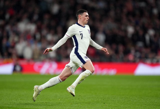 Phil Foden started on the right against Albania