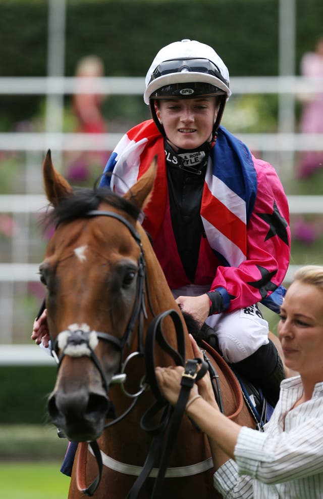 Hollie Doyle and Tis Marvellous winning at the event in 2018 