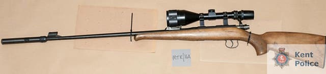 A seized firearm that experts believe could have been used in the shooting of Raymond Weatherall