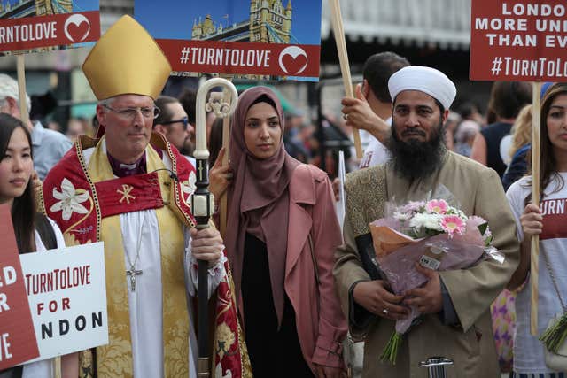 Bishop of Southwark Christopher Chessun, left, and Imam Mohammad Yazdani Raza