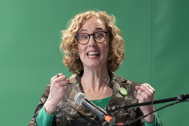 Scottish Green Party co-leader Lorna Slater launches the party’s General Election manifesto