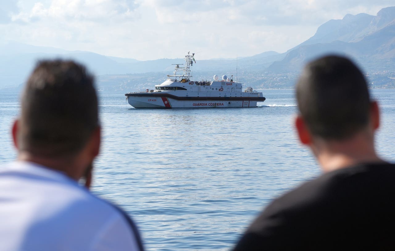 Mike Lynch’s sunken yacht glimpsed above surface ahead of being fully
