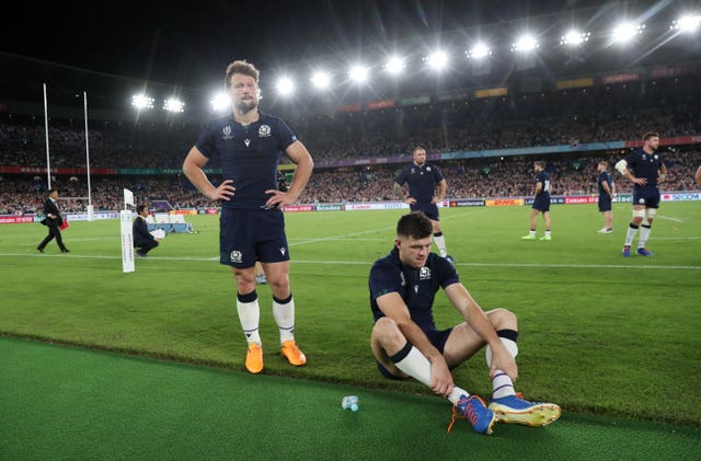 Scotland were eliminated after the game went ahead and they were well beaten by Japan 