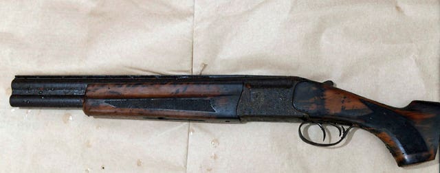 One of two suspected firearms recovered by police