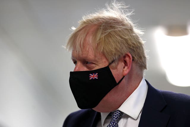 Boris Johnson wears a face mask during the coronavirus crisis (Adrian Dennis/PA)