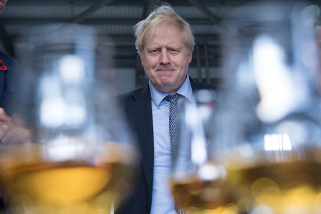 Boris Johnson sampled whisky in Moray