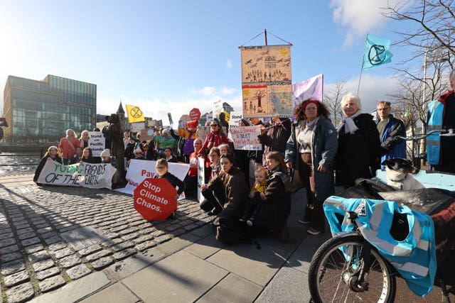 Climate change protest