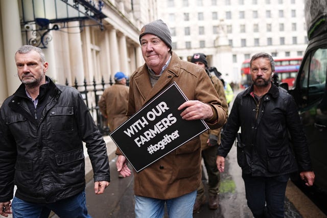 Jeremy Clarkson joining a farmers' protest