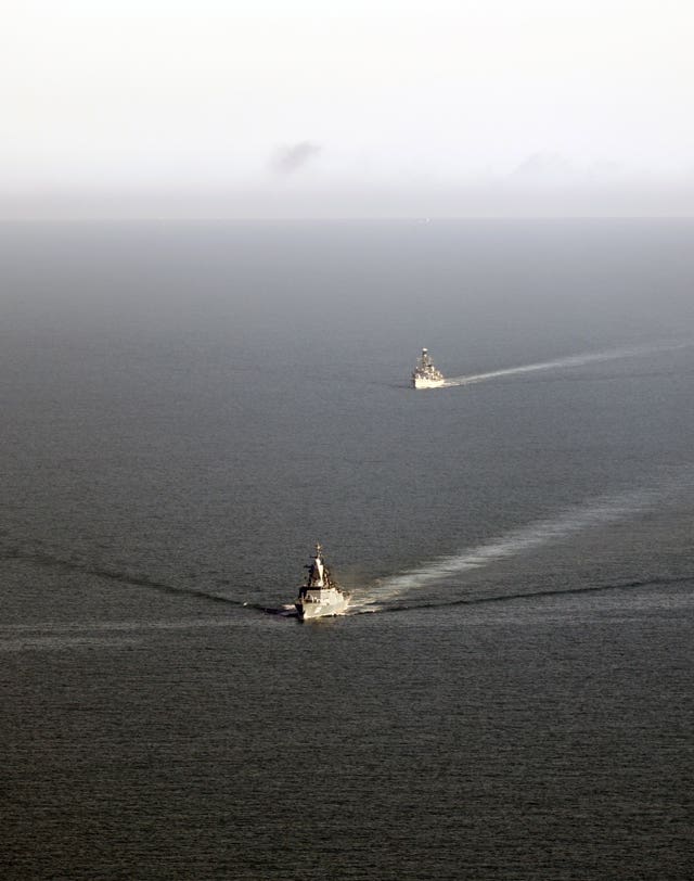 Royal Navy shadow Russian ship