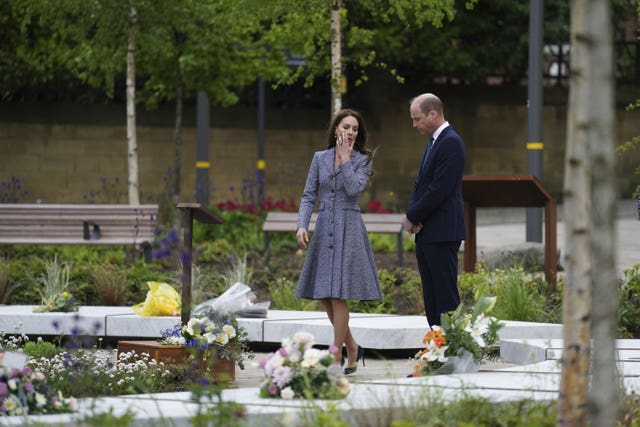 The Duke and Duchess of Cambridge at the official opening of the memorial