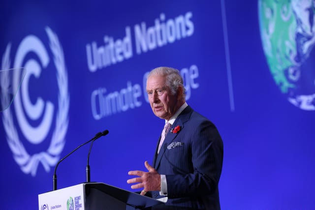 Charles addressing the Cop26 climate change conference in Glasgow 