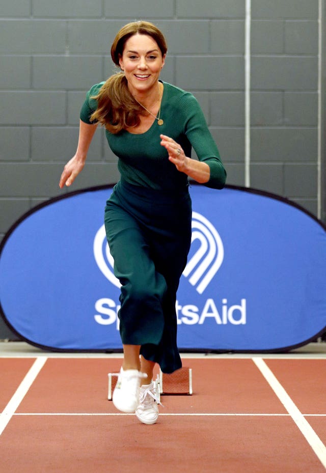 The Duchess of Cambridge, during a SportsAid event at the London Stadium in Stratford, London in February. Yui Mok/PA Wire