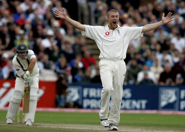 Brook was inspired by the likes of Flintoff (right) 