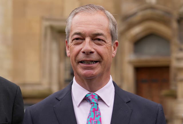 Reform UK leader Nigel Farage arrives at the House of Commons 